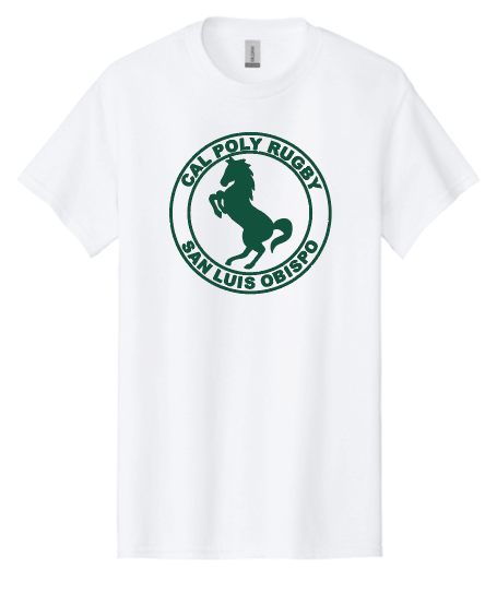 Cal Poly Rugby Throwback T-Shirt - White (5000)